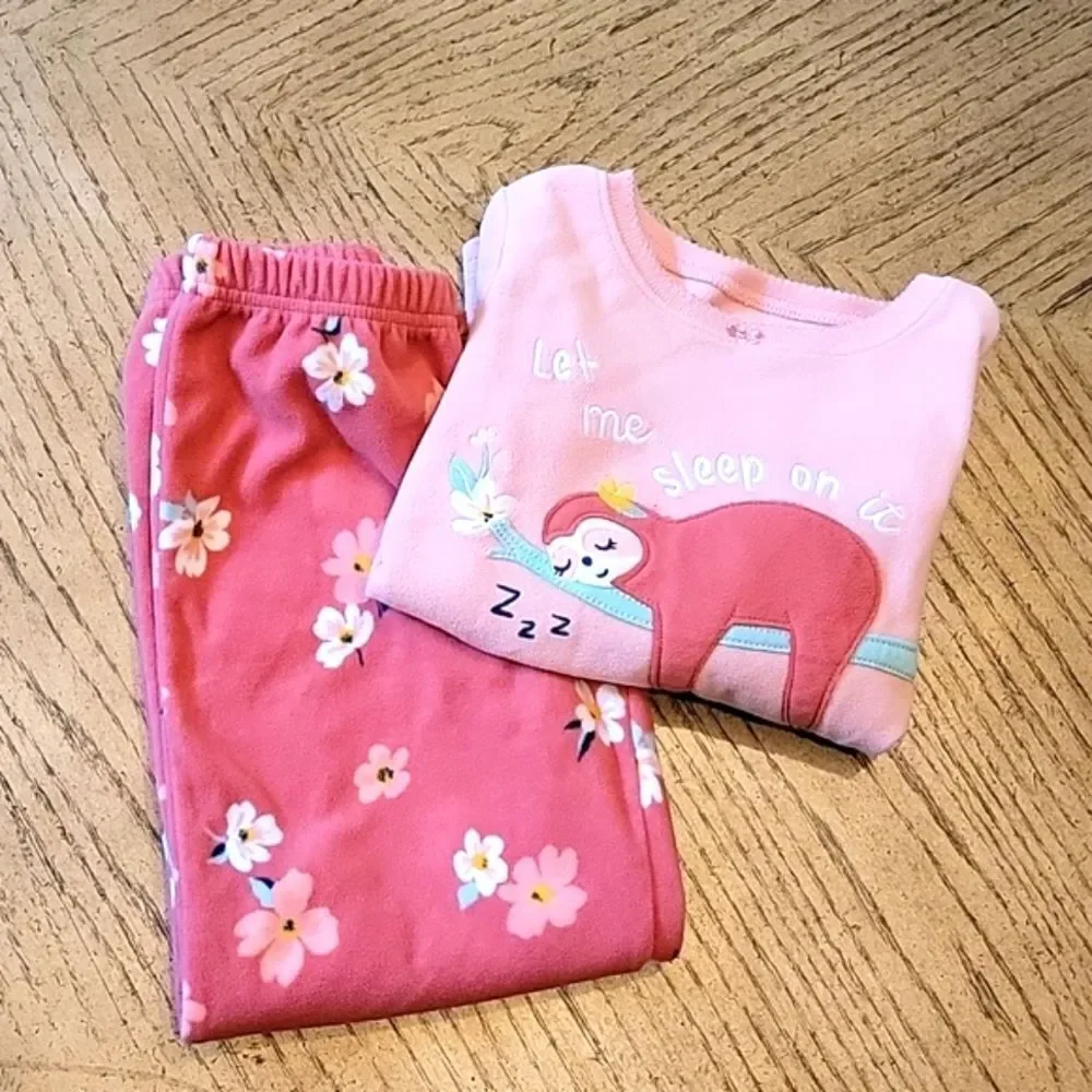Girls cozy pj set size 6 Carters